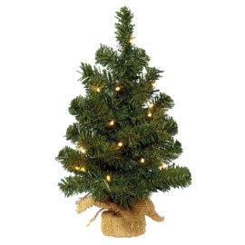 Kleine Weihnachtskiefer mit 10 Lichtern 45 cm